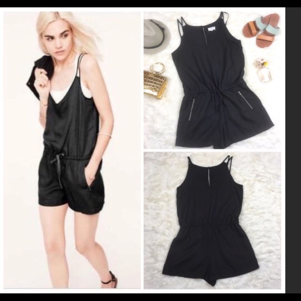 ❗️SOLD❗️LOU & GREY Black Linen Romper K15